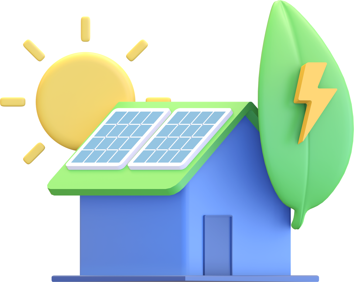 solar panel house icon illustration